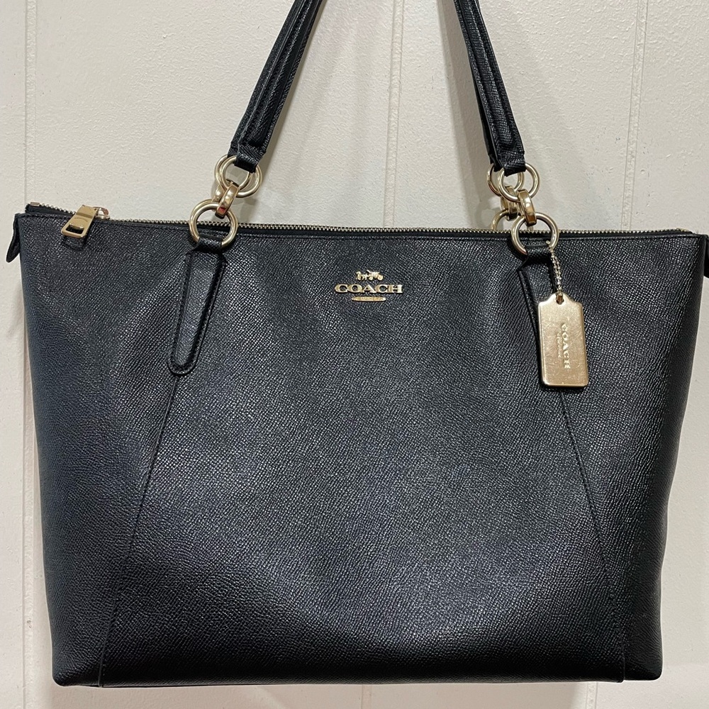 Coach Black Saffiano Leather Tote